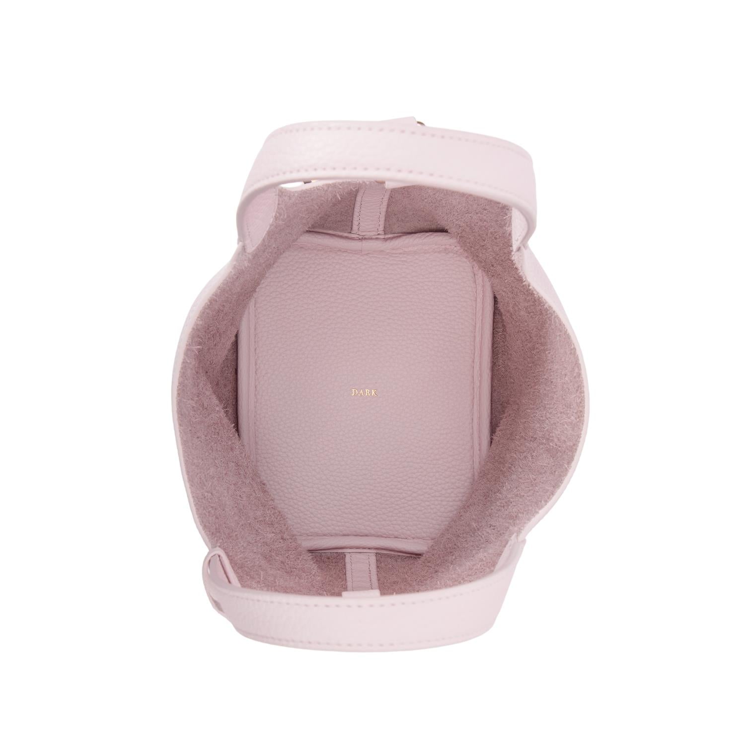 Leather Bucket Bag Mini Pale Rose - Pink