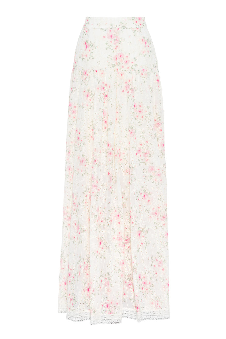 Melissa Maxi Skirt Rose Reverie - White