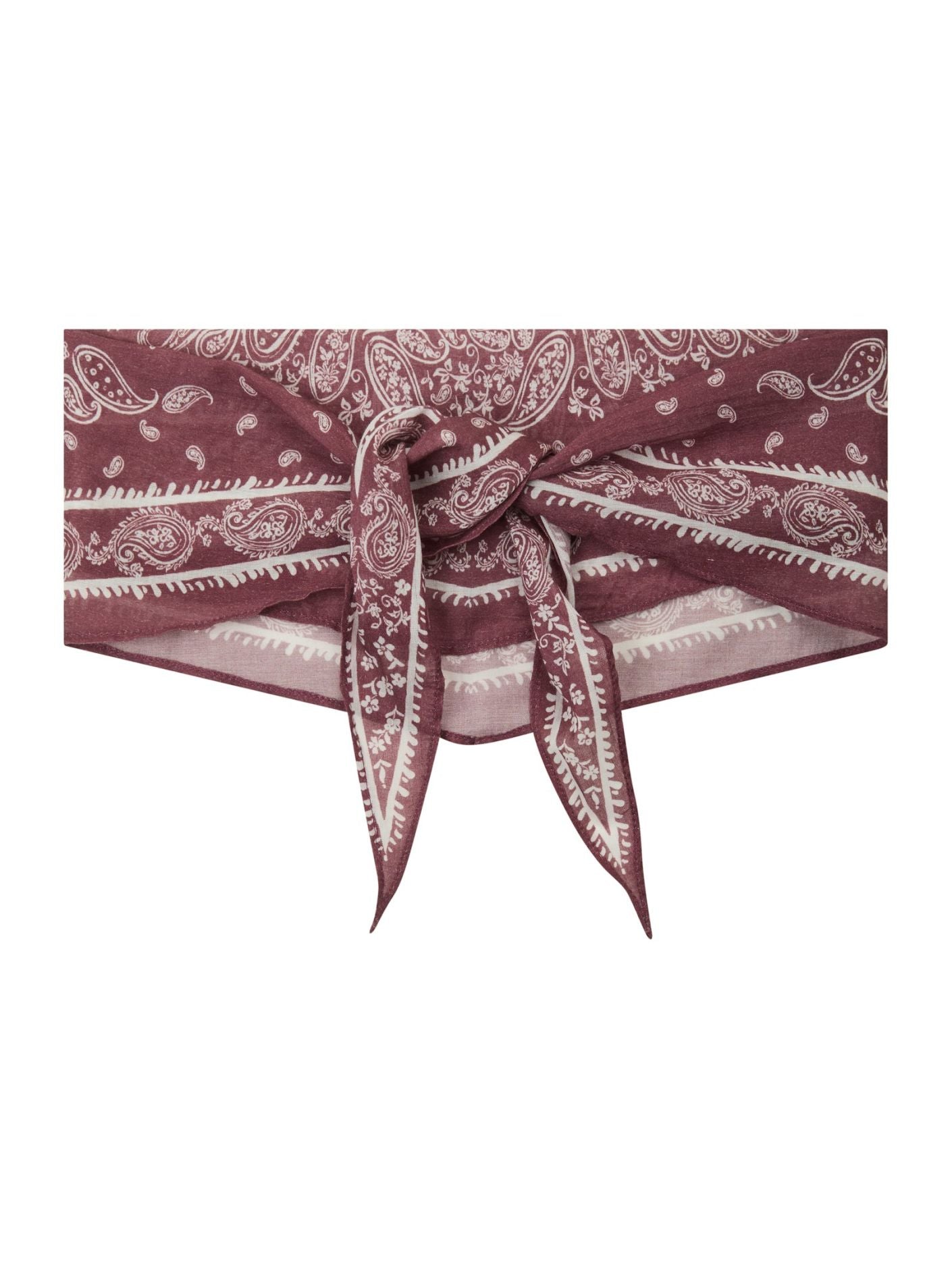 Kinessa Paisley Scarf Dark Rose - Burgundy