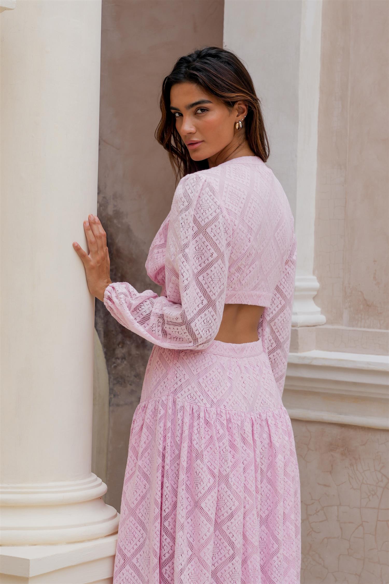 Palermo Maxi Dress Light Pink - Pink