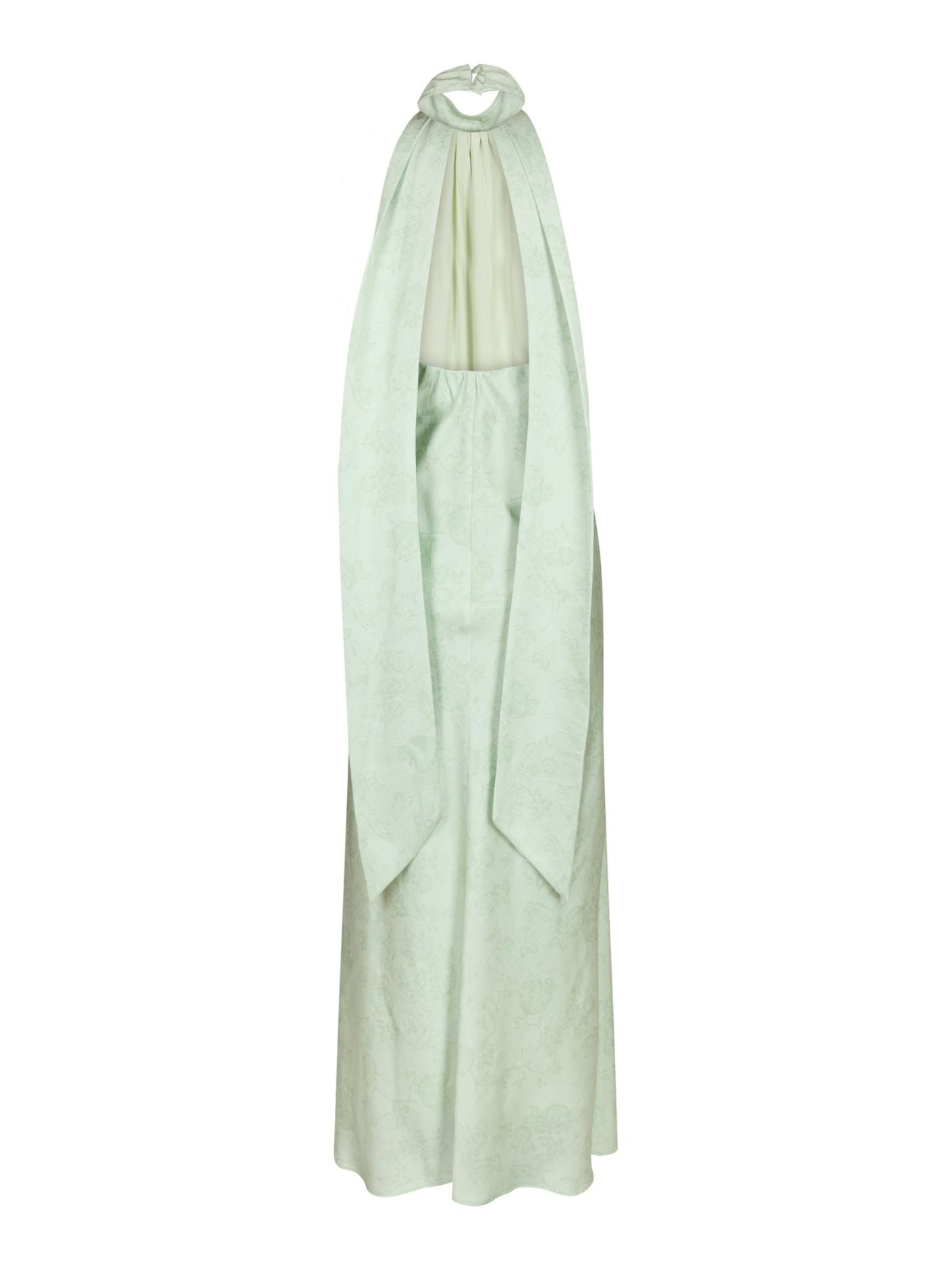 Fiona Pattern Satin Dress Light Green - Sage
