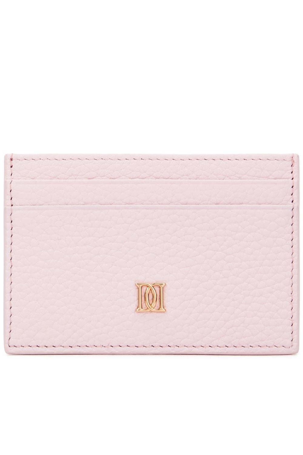Leather Card Holder Grain Pale Rose - Pink