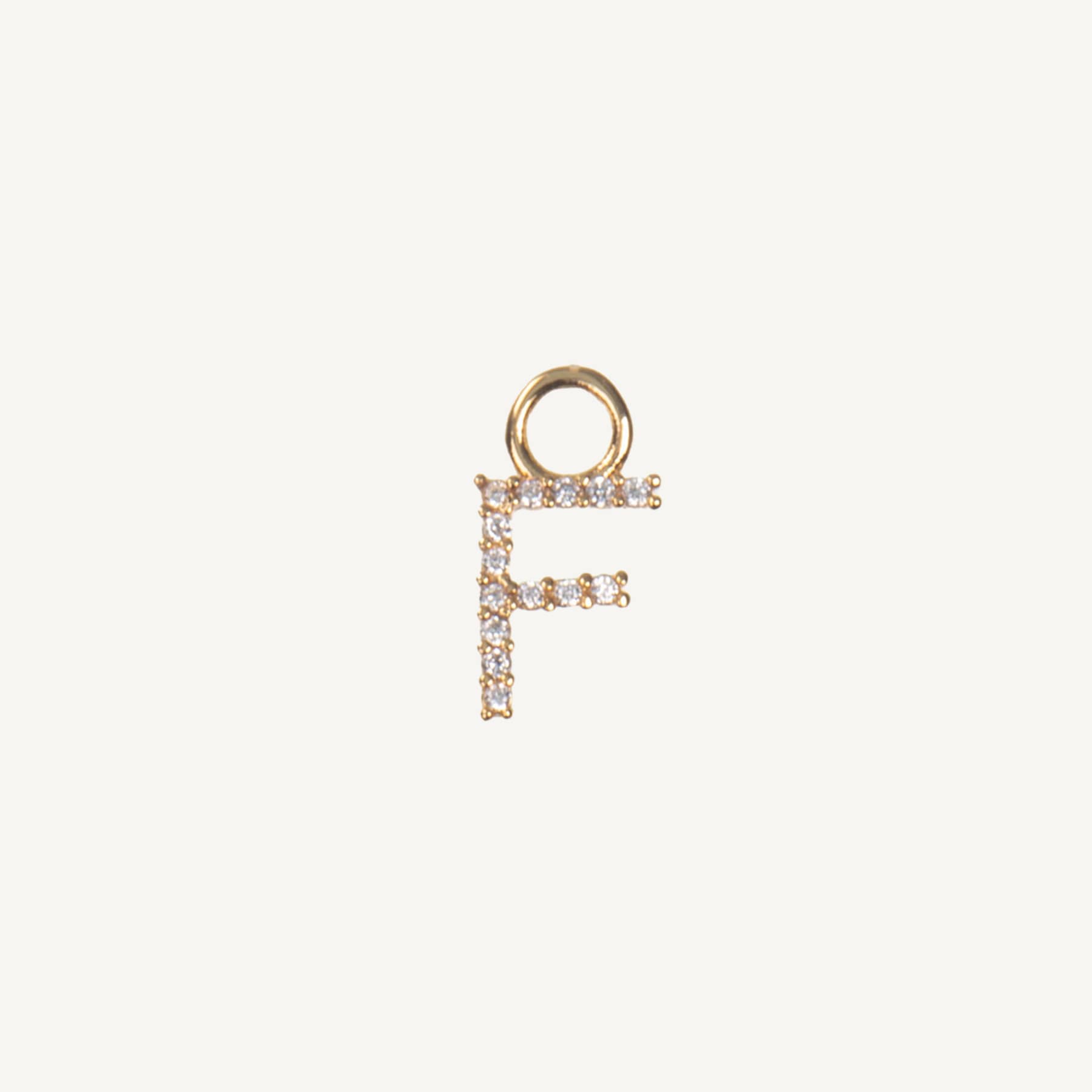 Letter Charm 'F' - Gold