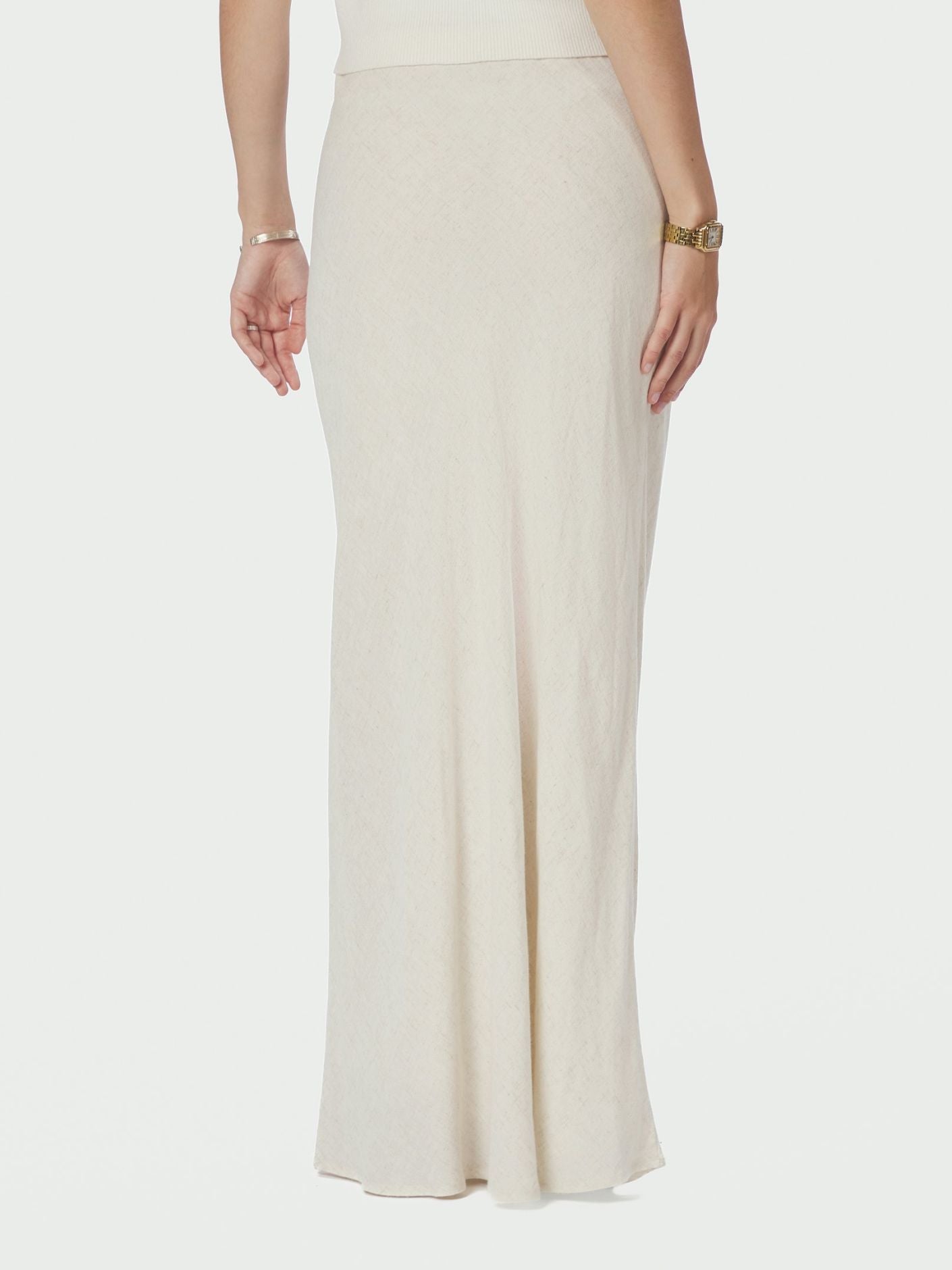 Viso Linen Skirt Natural - Beige