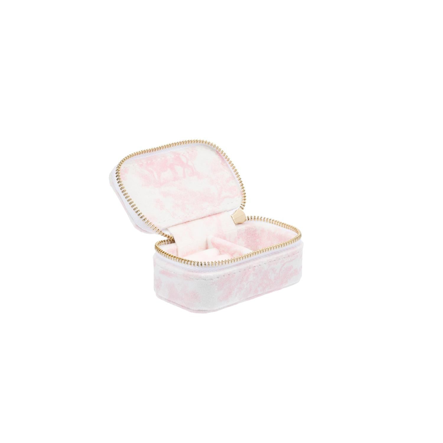 Velvet Jewellery Box Micro Cotton Candy Savannah Pattern - Pink