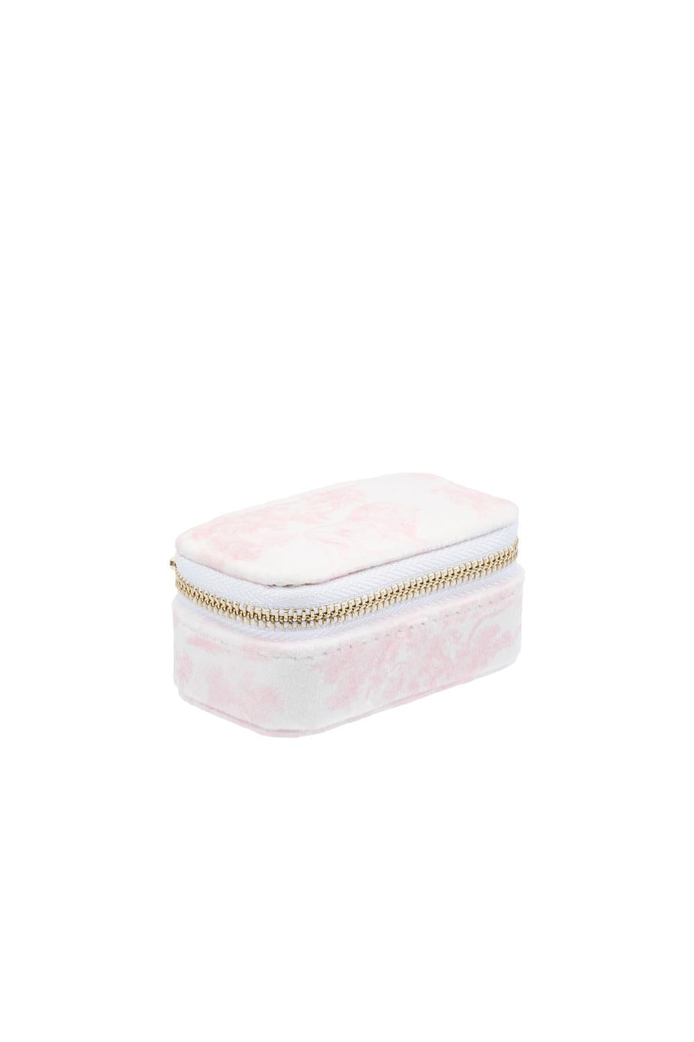 Velvet Jewellery Box Micro Cotton Candy Savannah Pattern - Pink