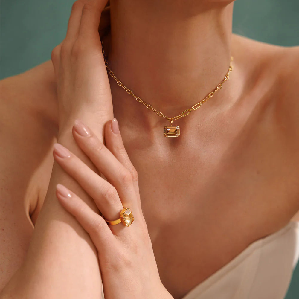 Mini Lydia Necklace Gold Golden Shadow - Gold