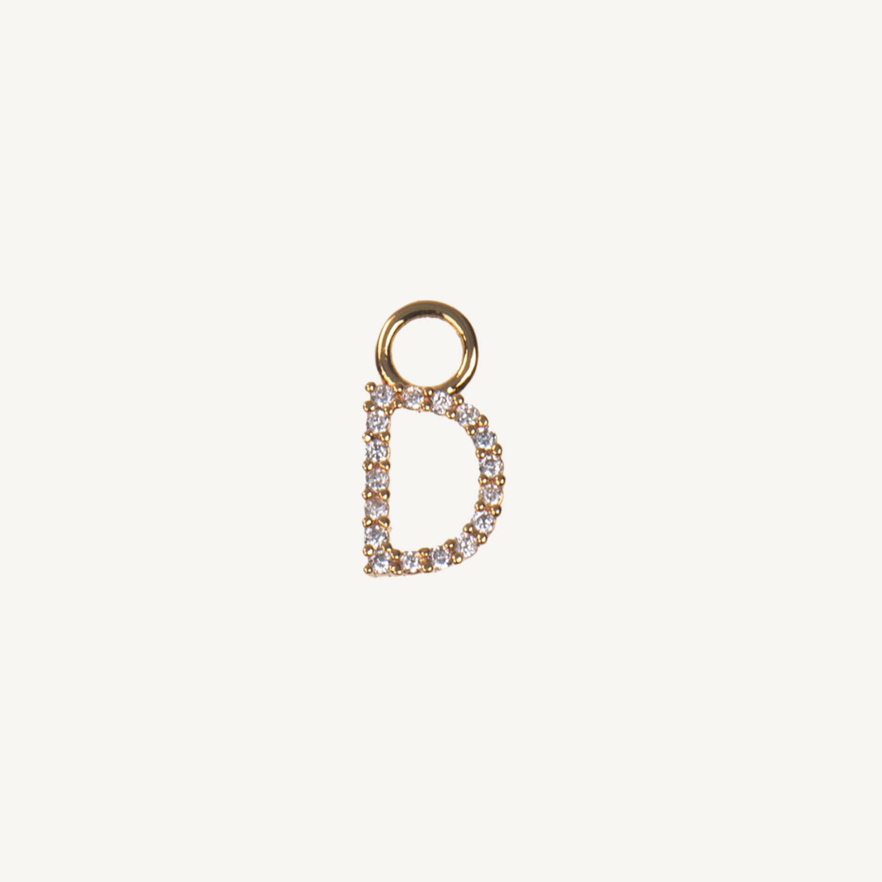 Letter Charm 'D' - Gold