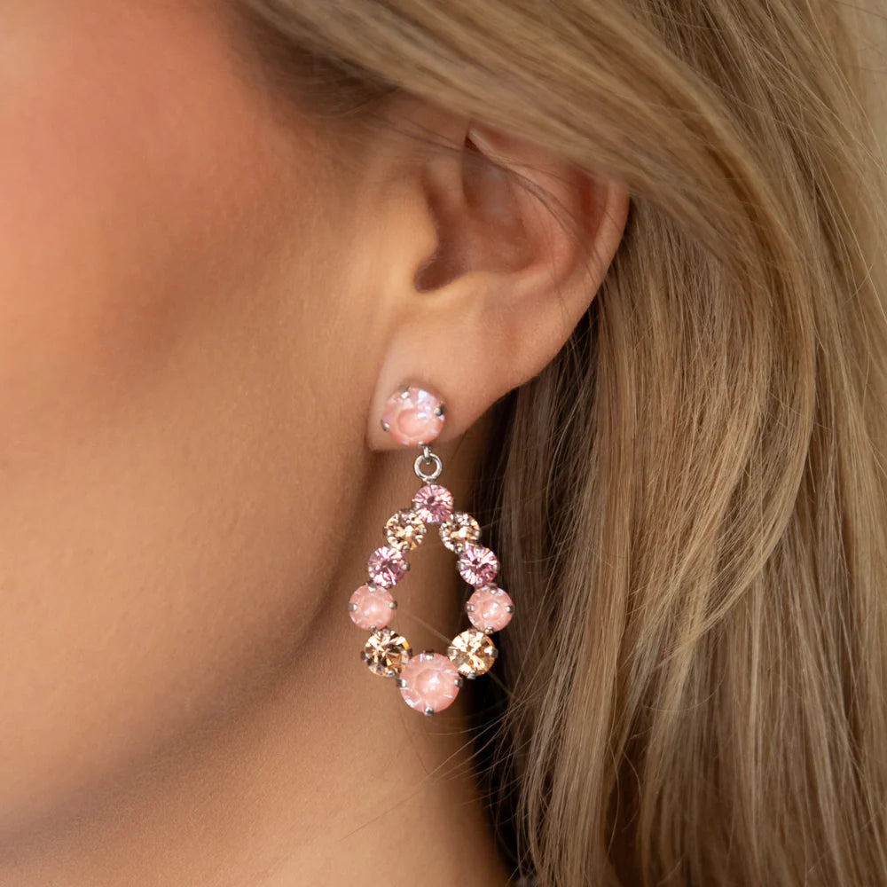 Mini Delia Earrings Gold Flamingo Combo - Pink