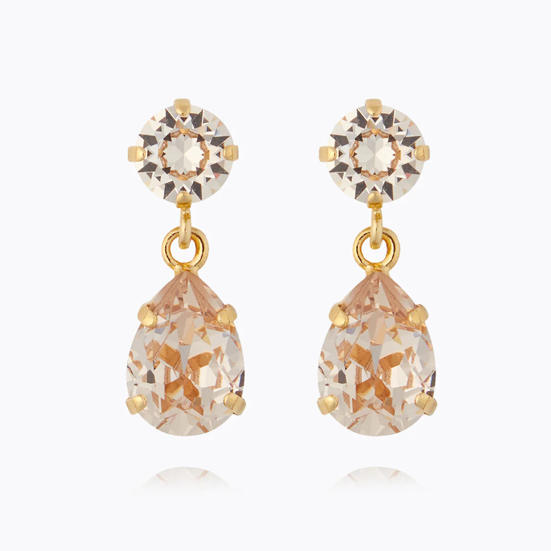 Mini Drop Earrings Gold Silk - Gold
