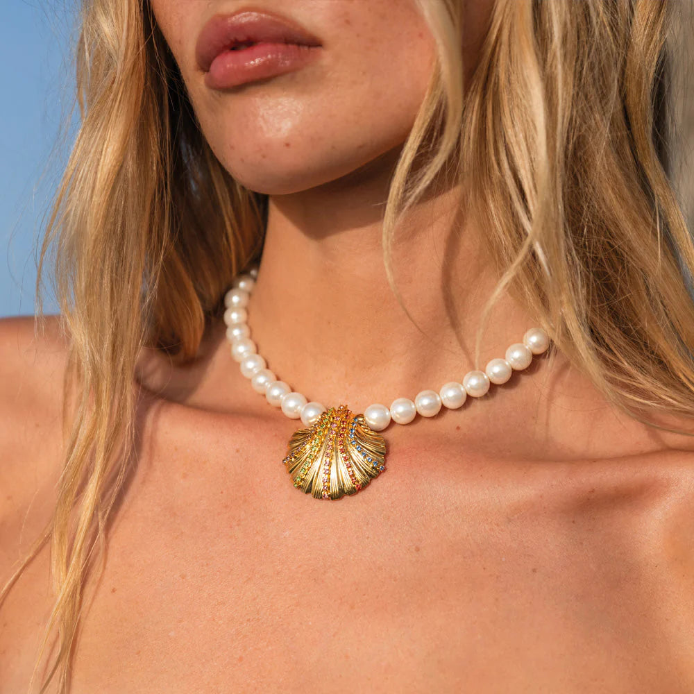 Mirella Pearl Choker Gold - Gold