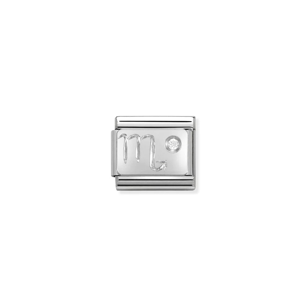 Zodiac Scorpio Silver Link Charm - Silver