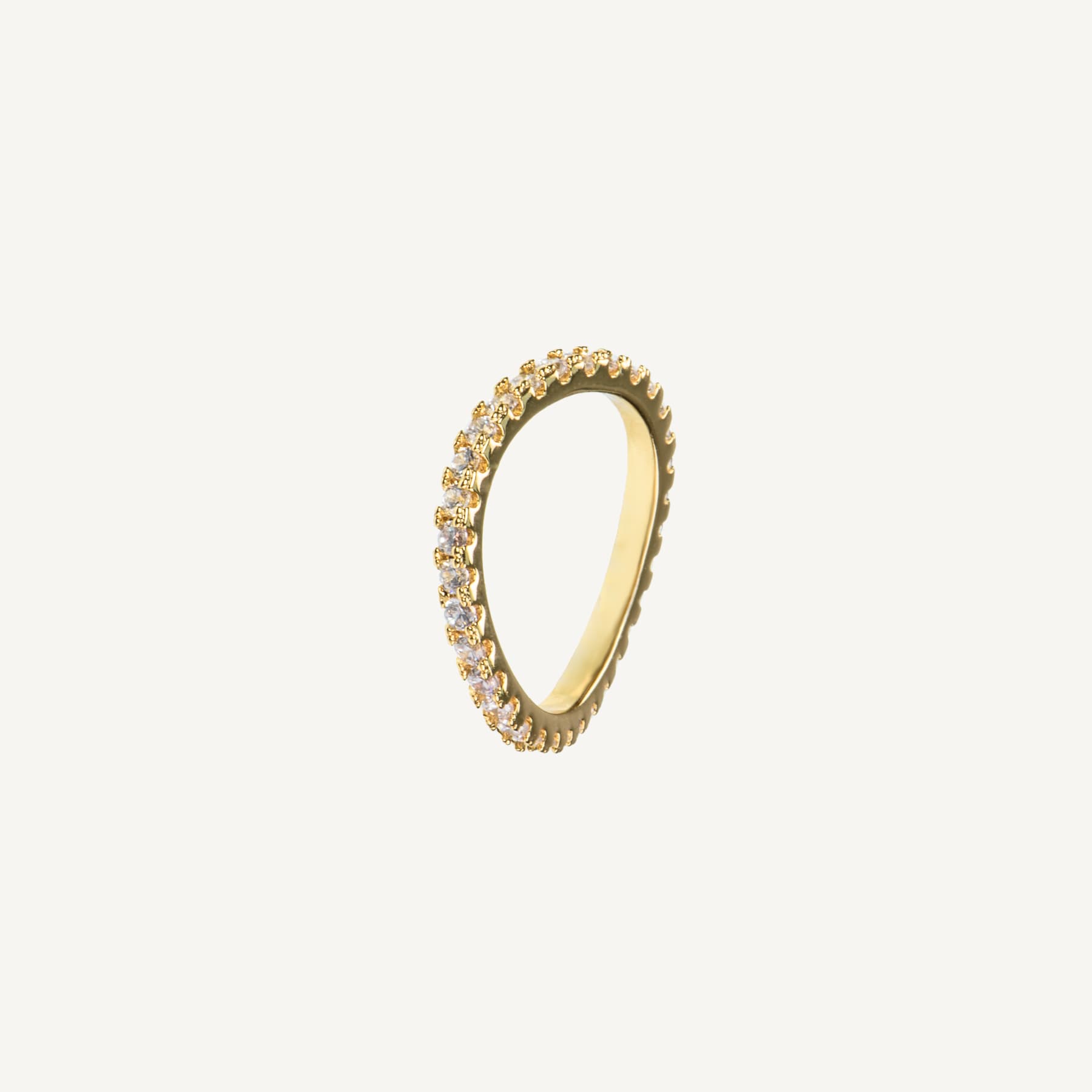 Wavy Ring White - Gold