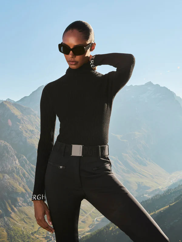 Mira Long Sleeve Knit Sweater Black - Black