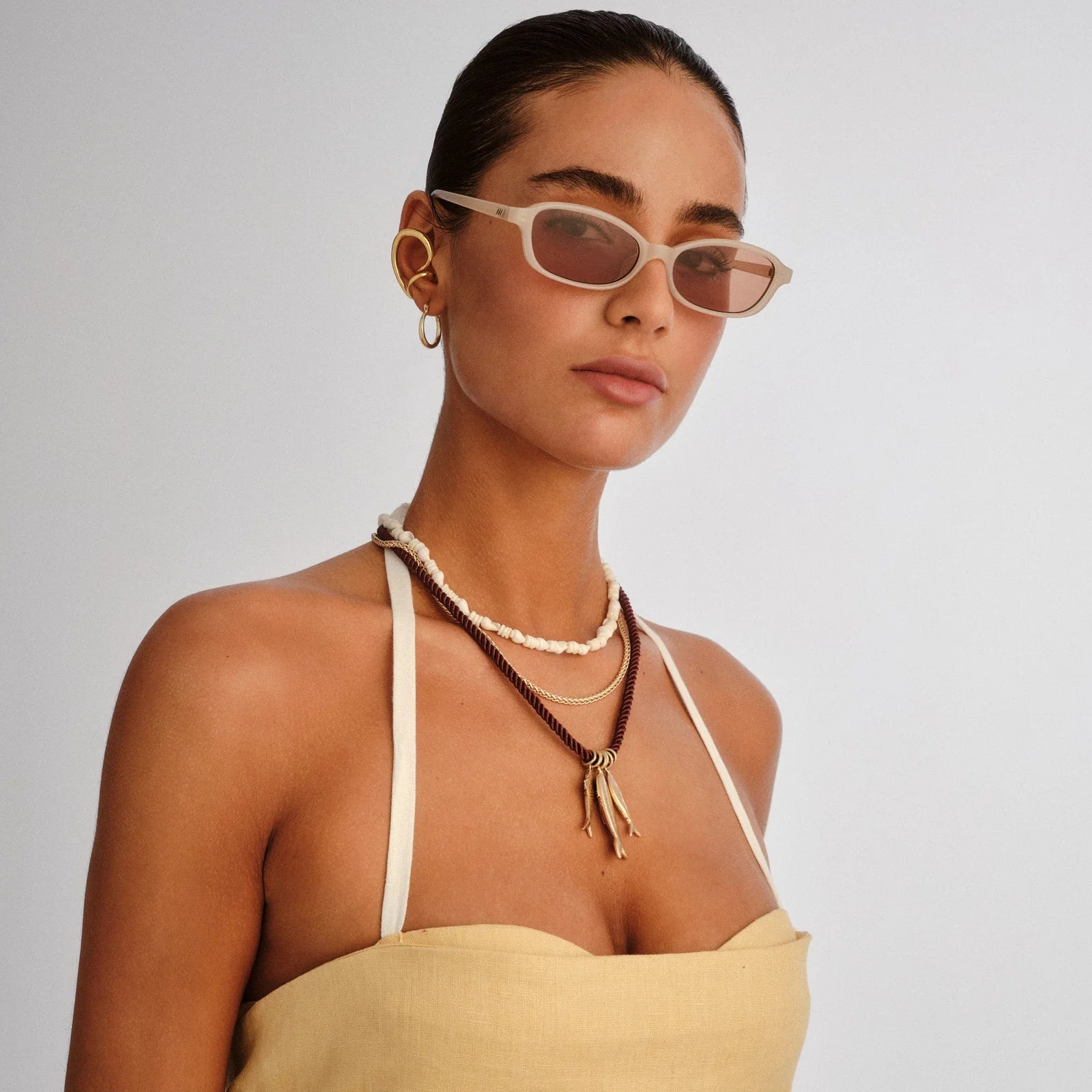 Honey Pot Nude Sunglasses - Beige