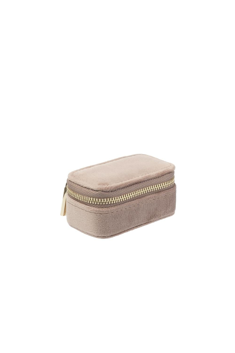 Velvet Jewellery Box Micro Warm Taupe - Beige