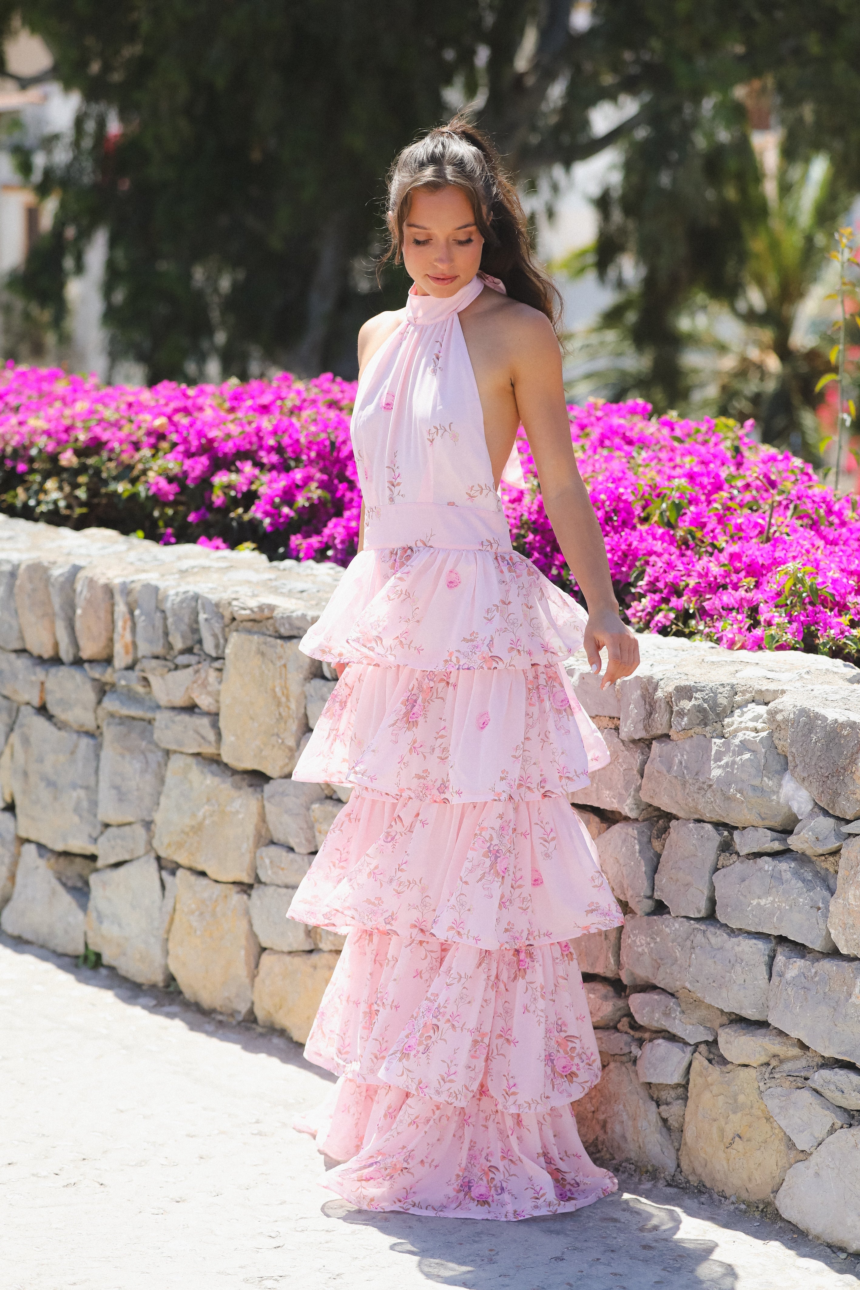 Angeline Maxi Dress Blush Bloom - Pink