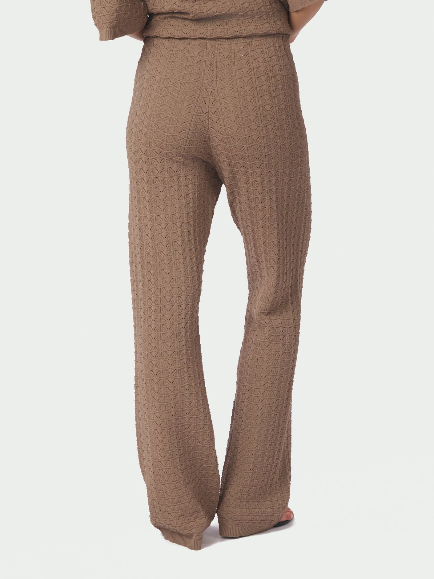 Rizzy Fine Crochet Pants Taupe - Beige