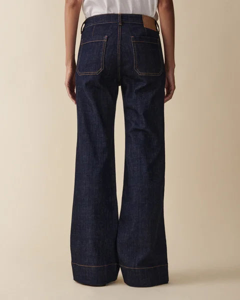 St Monica Low Blue Rise Jeans - Denim