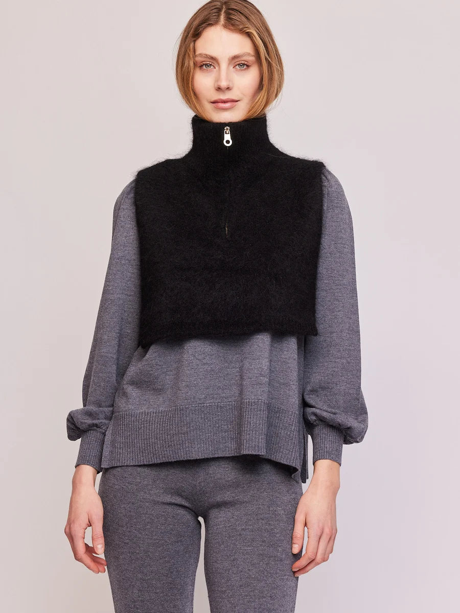 Belinda Chunky High Neck Black - Black