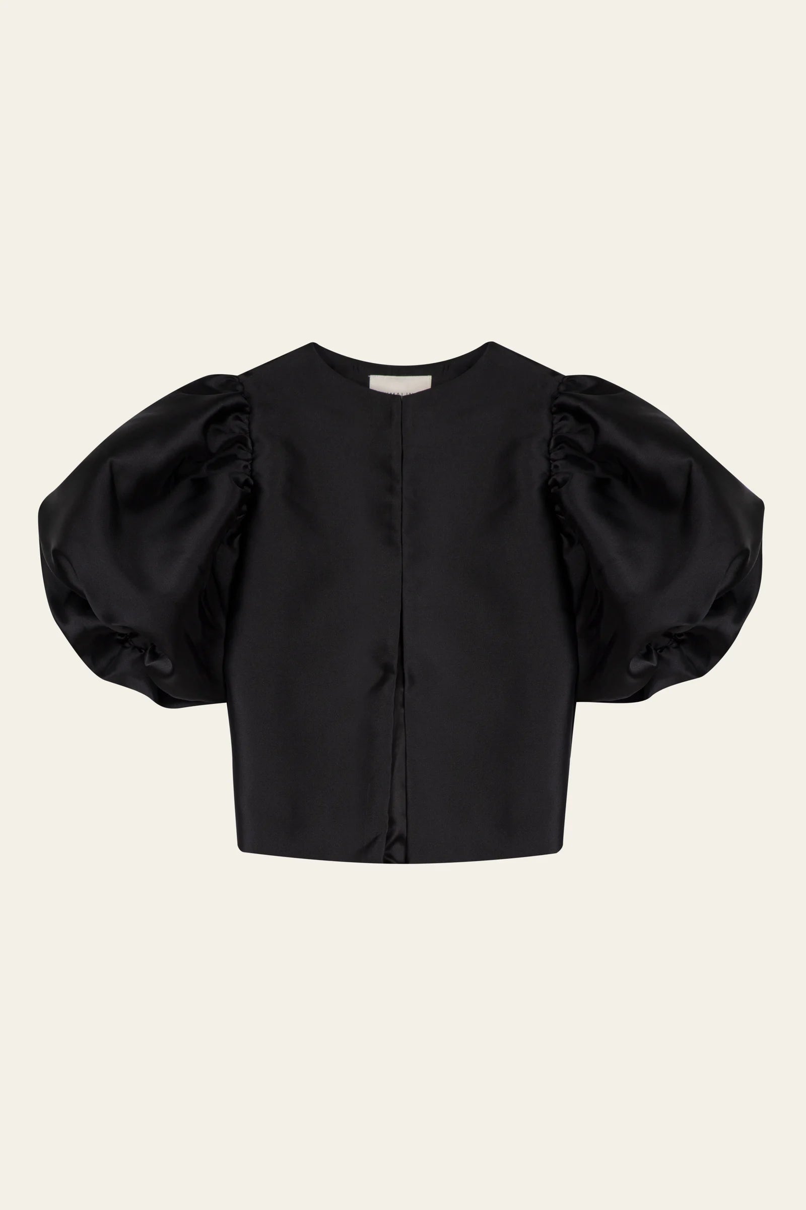 Cleo Pouf Sleeve Blouse Black - Black