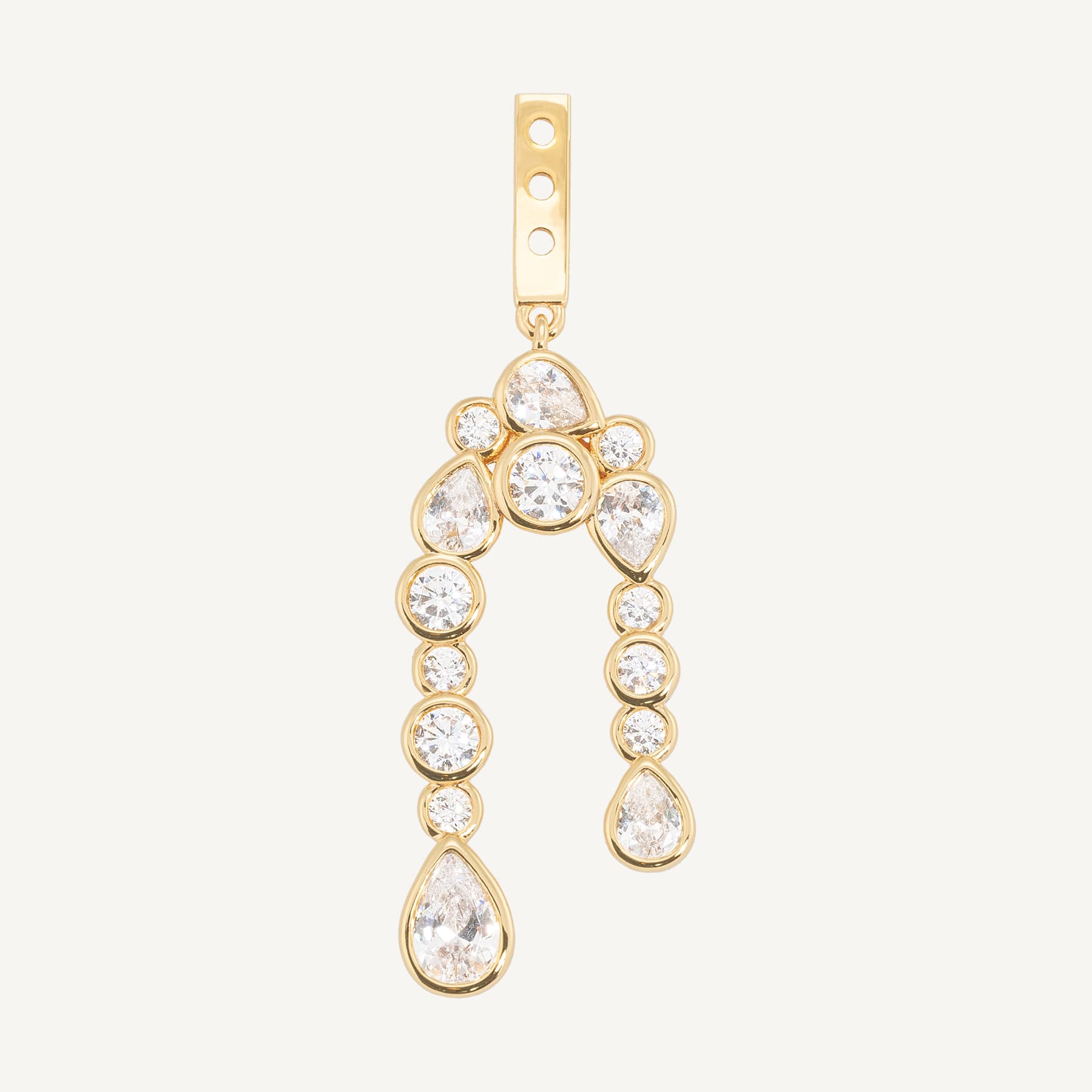 Emilia stud charm no.15 left - Gold