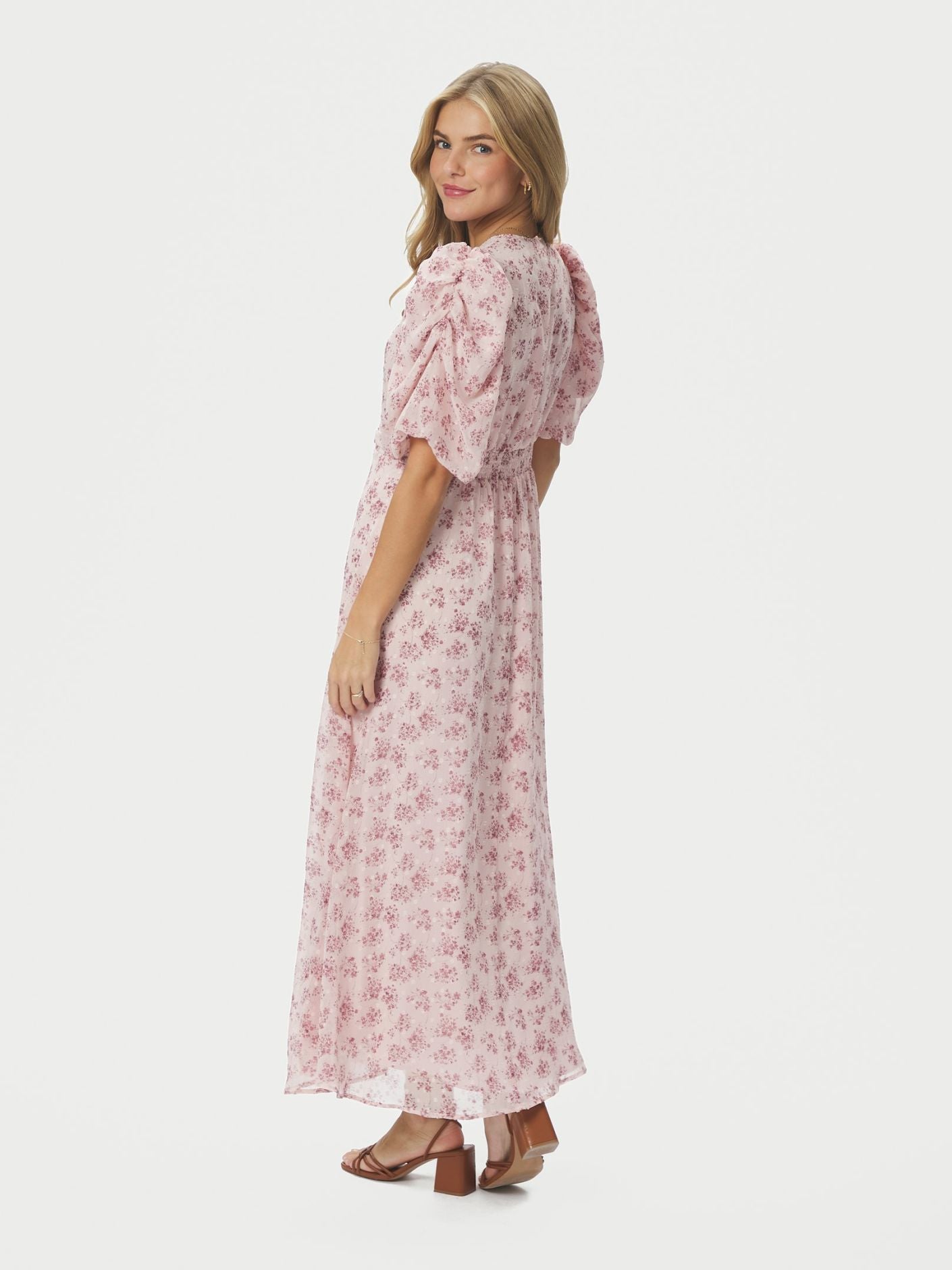 Kikka Chiffon Flower Dress Rose - Pink
