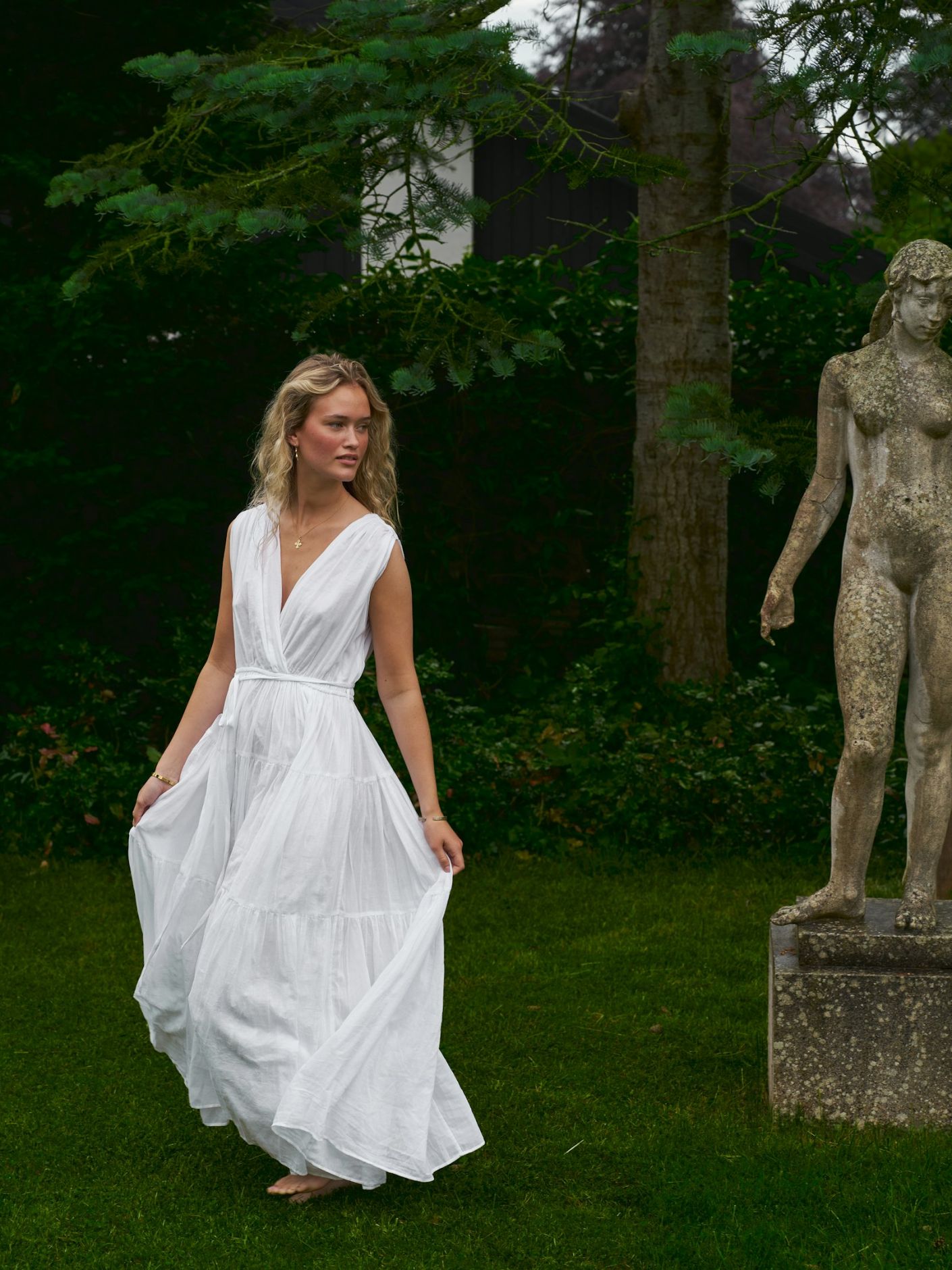 Misha S Voile Dress White - White