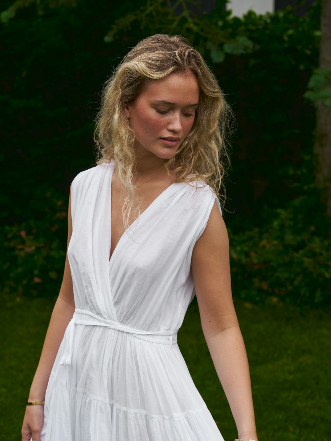 Misha S Voile Dress White - White