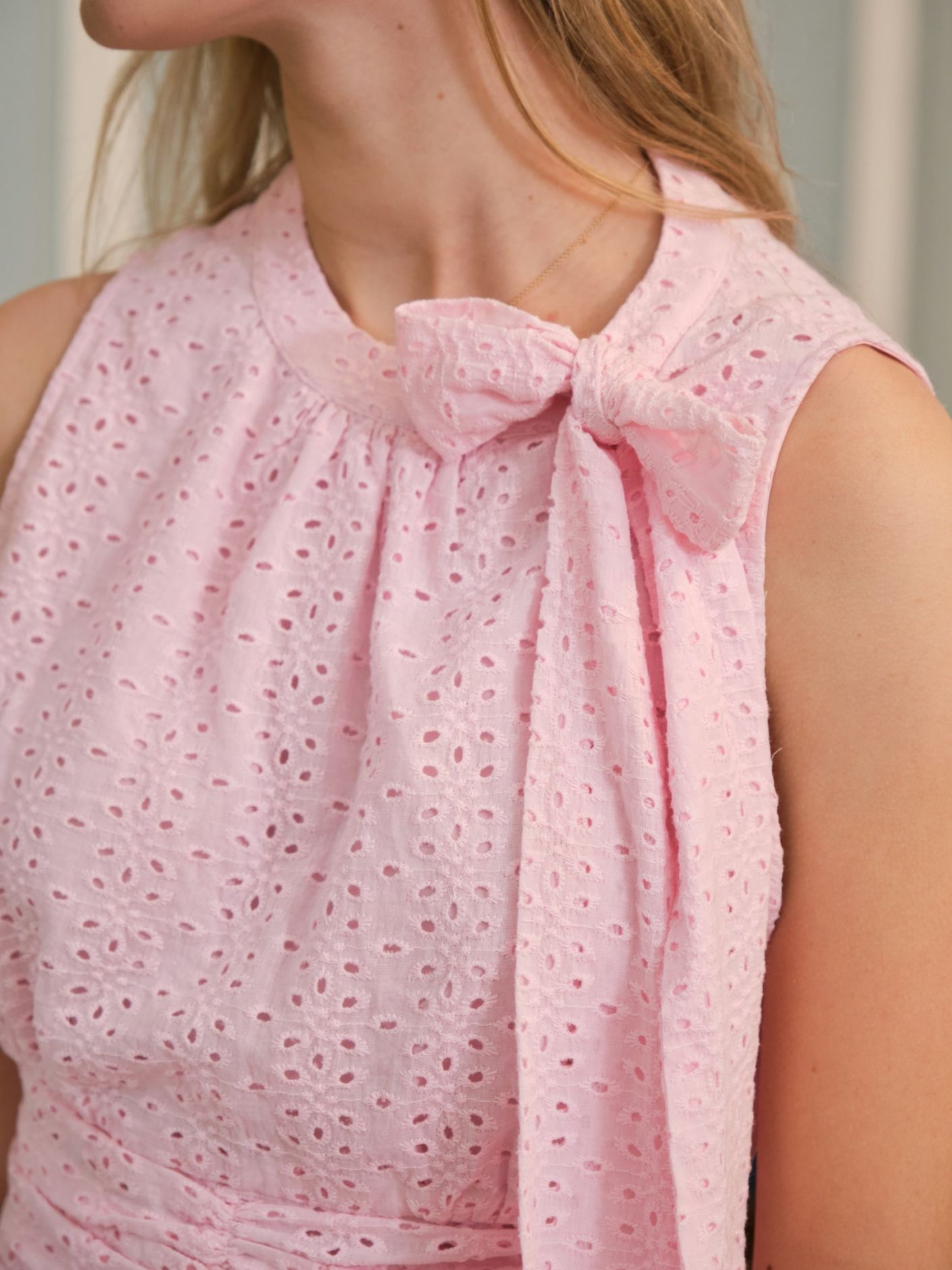 Ansol Emb Top Light Pink - Pink