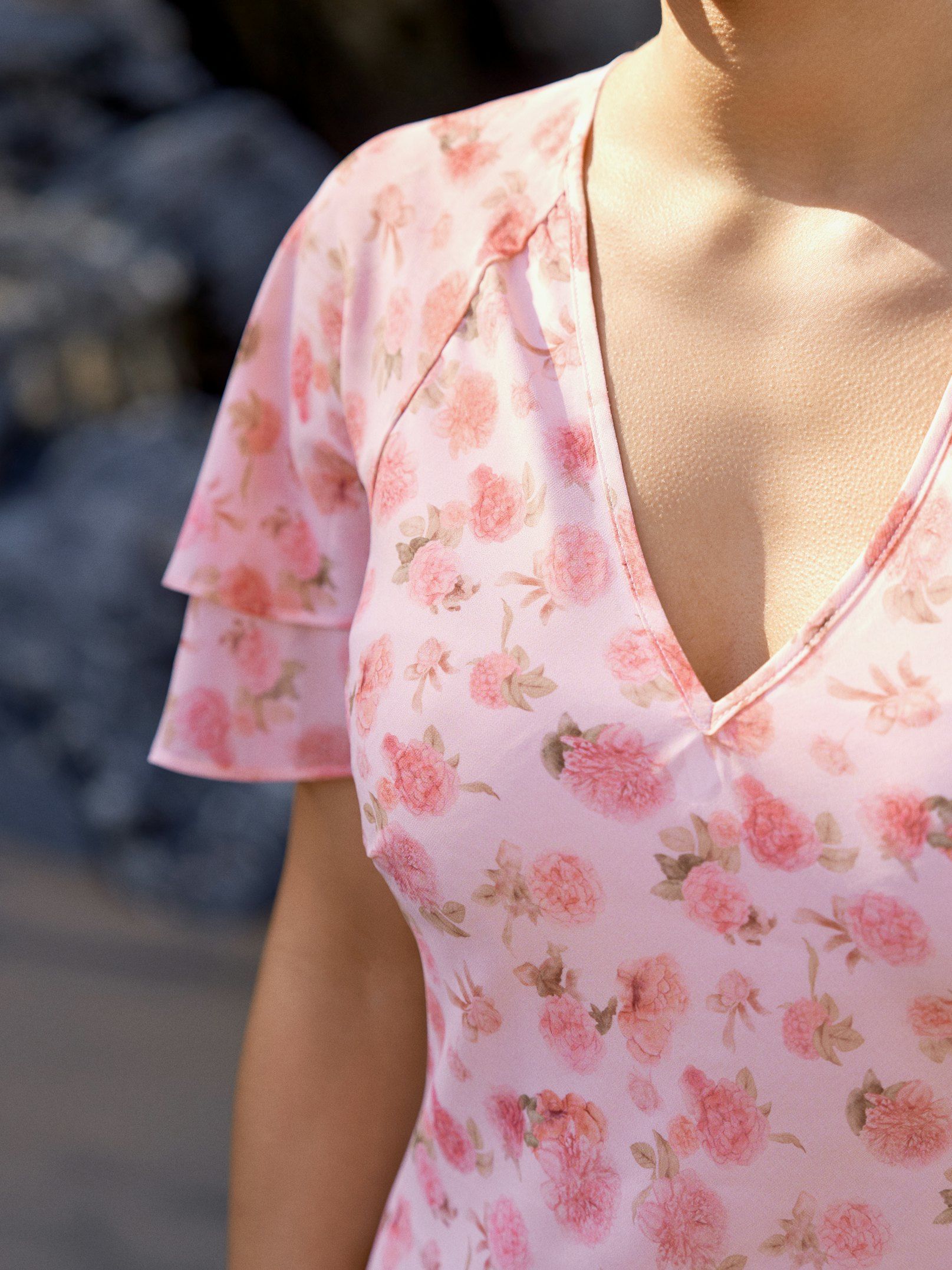 Celesse Flower Fade Dress Light Pink - Pink