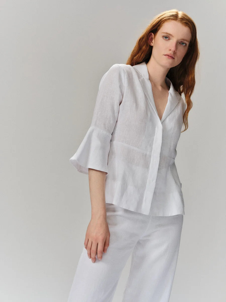 Guro Linen Shirt White - White
