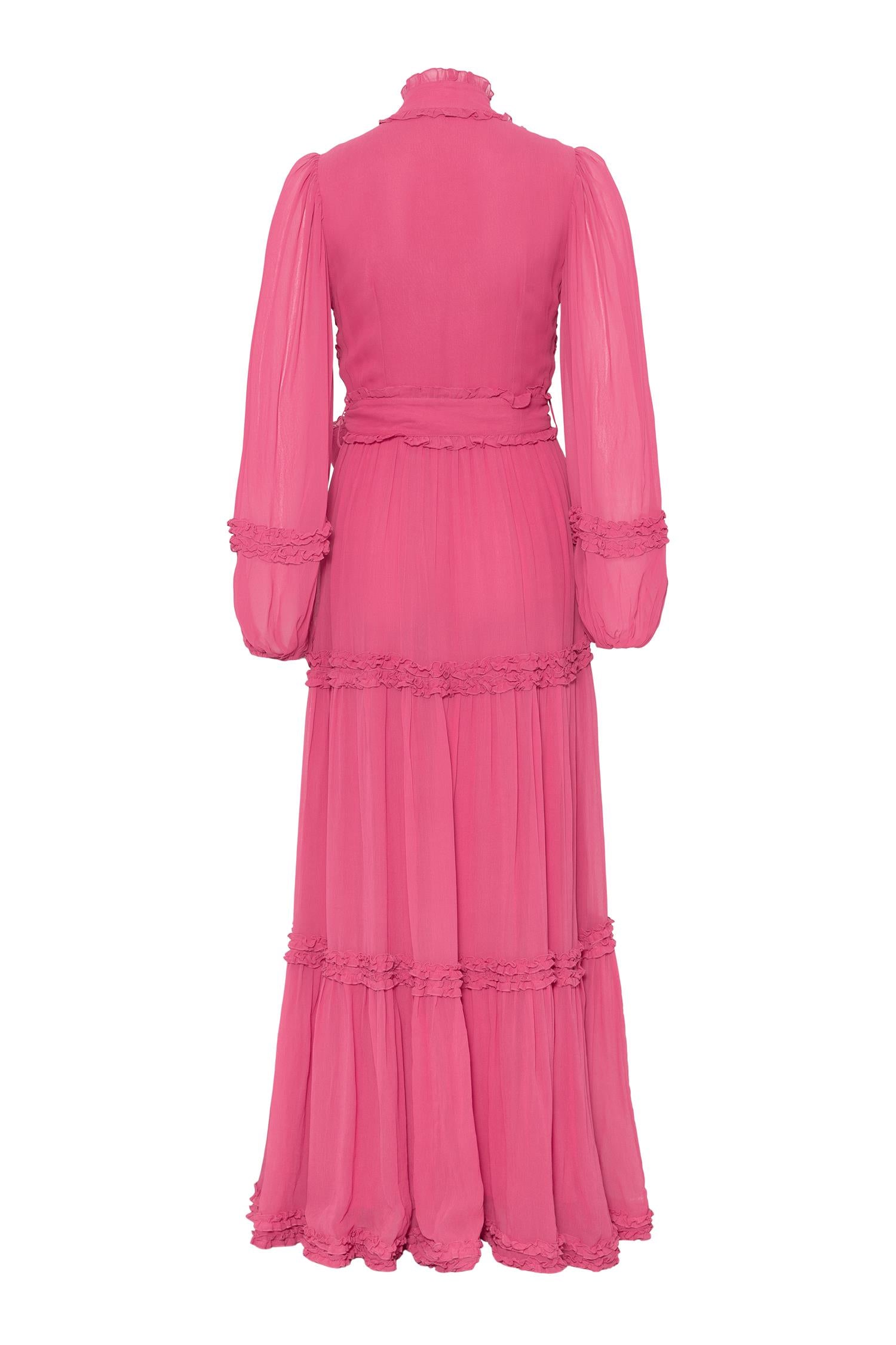 Violetta Maxi Dress Hot Pink - Pink