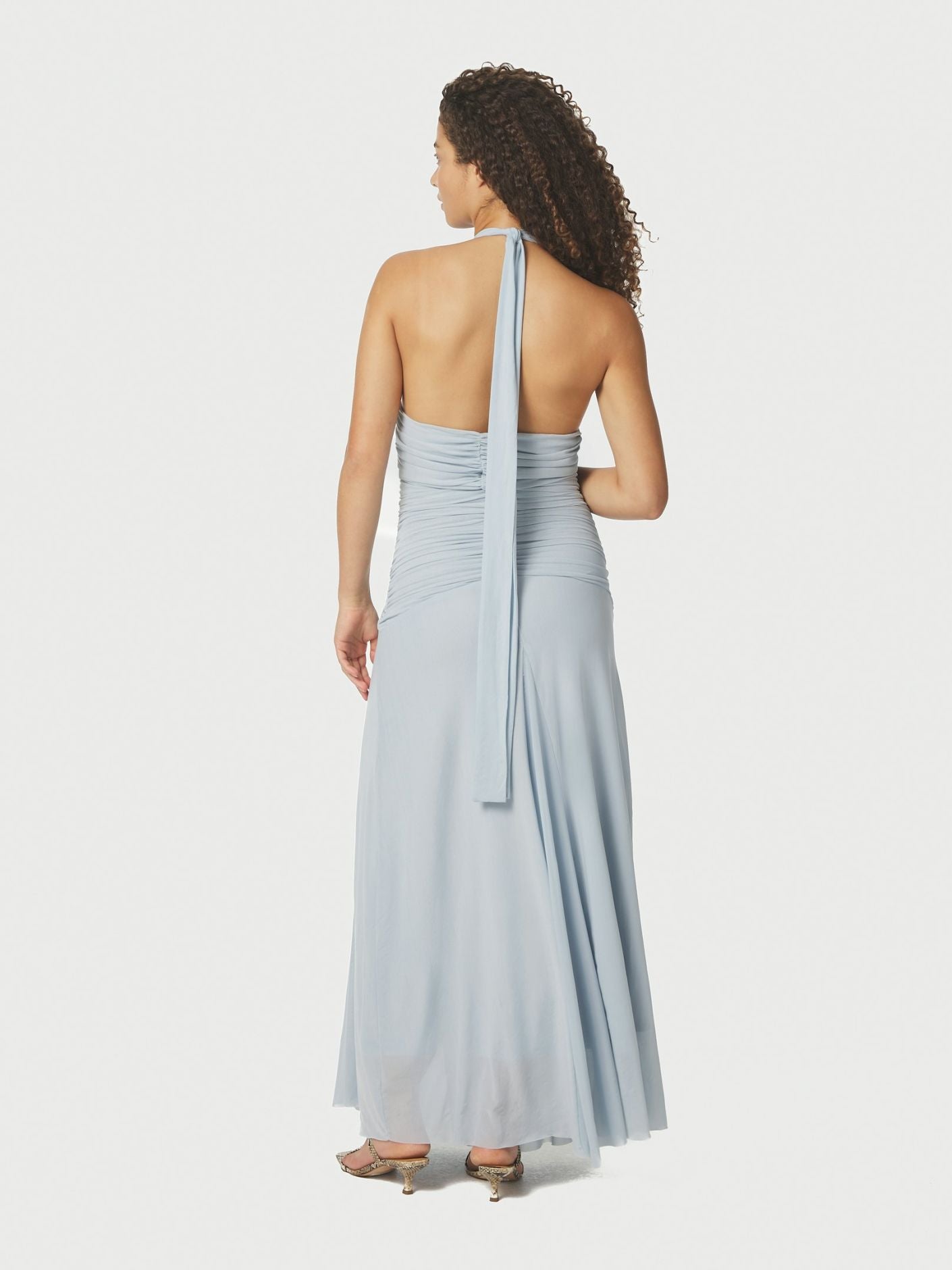 Lisseth mesh dress light blue - Sky Blue