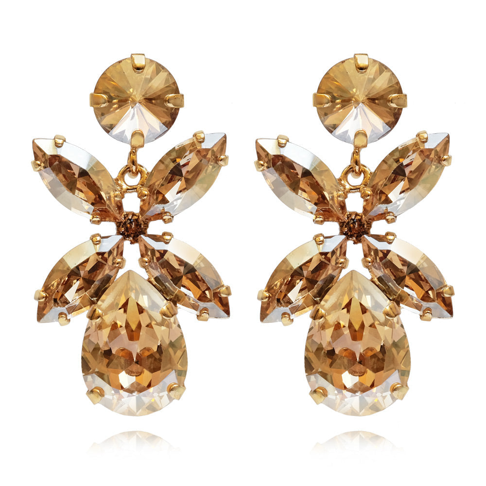 Dione Earrings Gold Golden Shadow - Gold