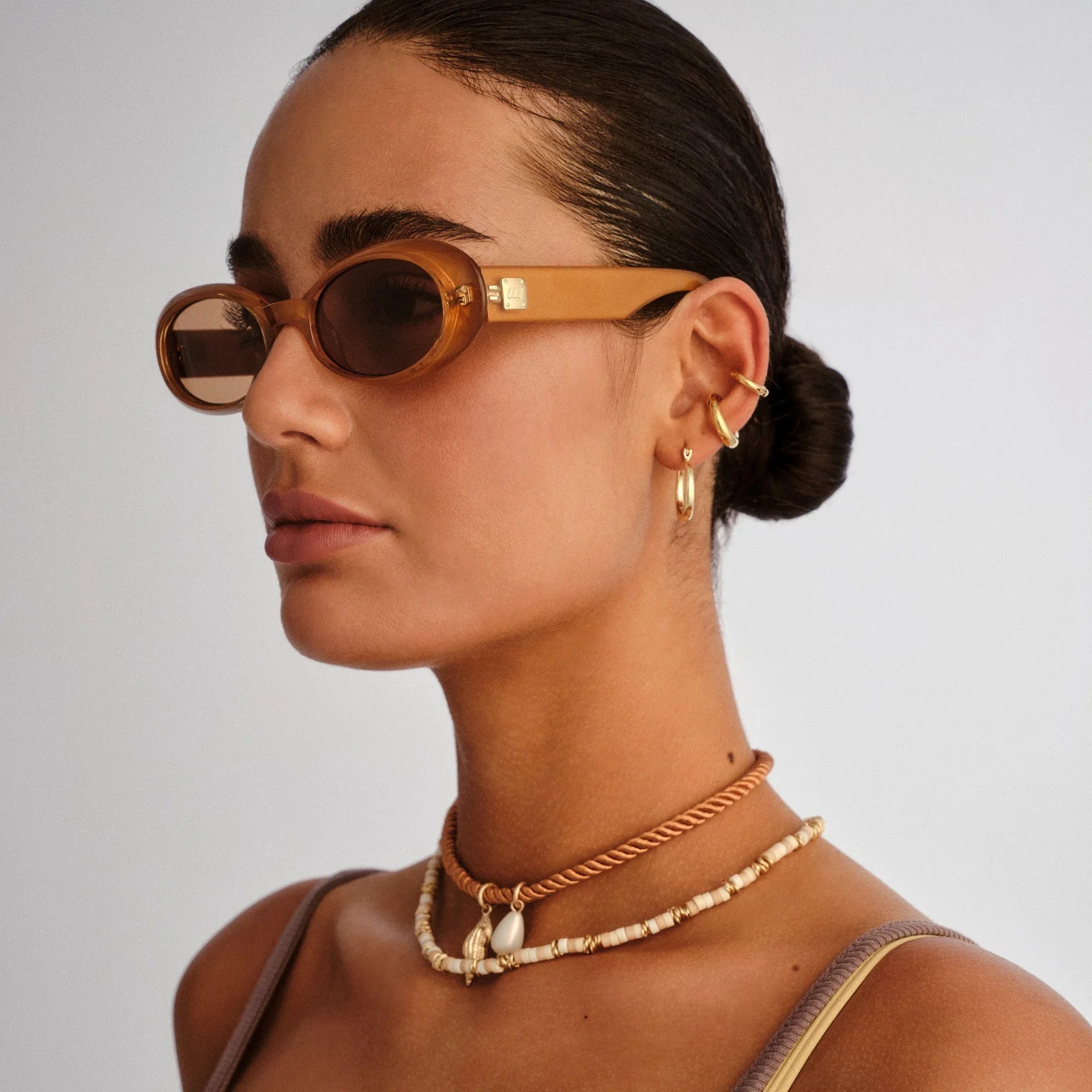 Work It Gold Pearl Sunglasses - Gold