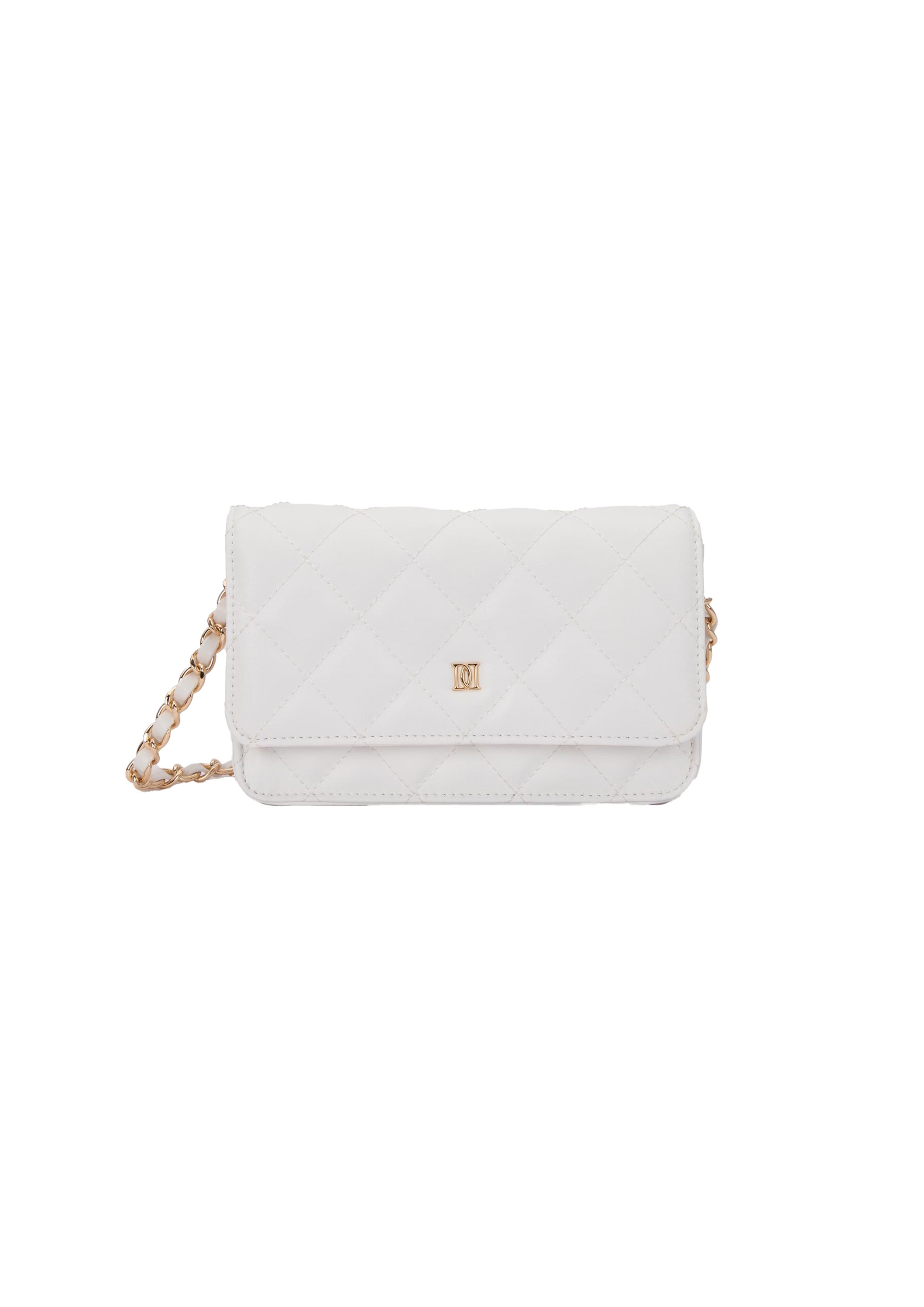 Leather Quilted Mini Bag Off White - Off-White