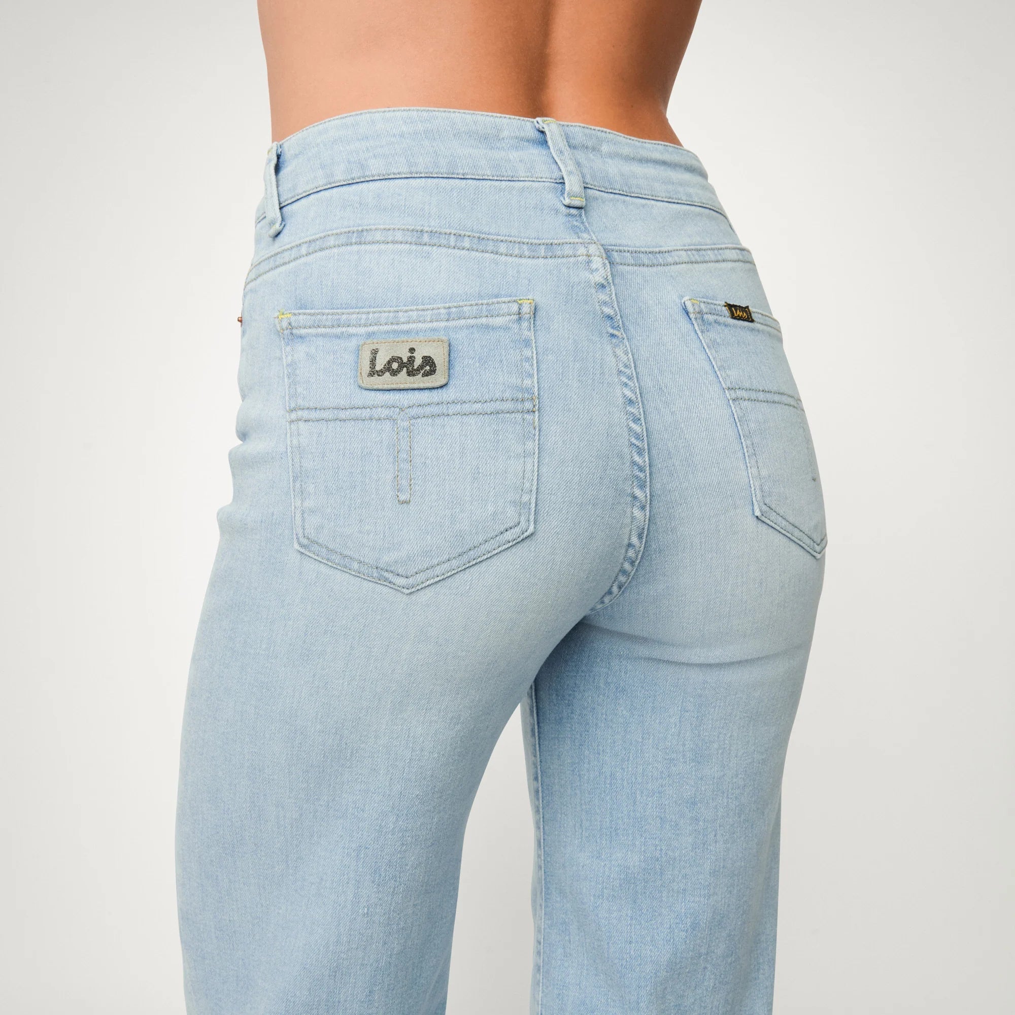 Palazzo Hypersoft Bleach Jeans - Sky Blue