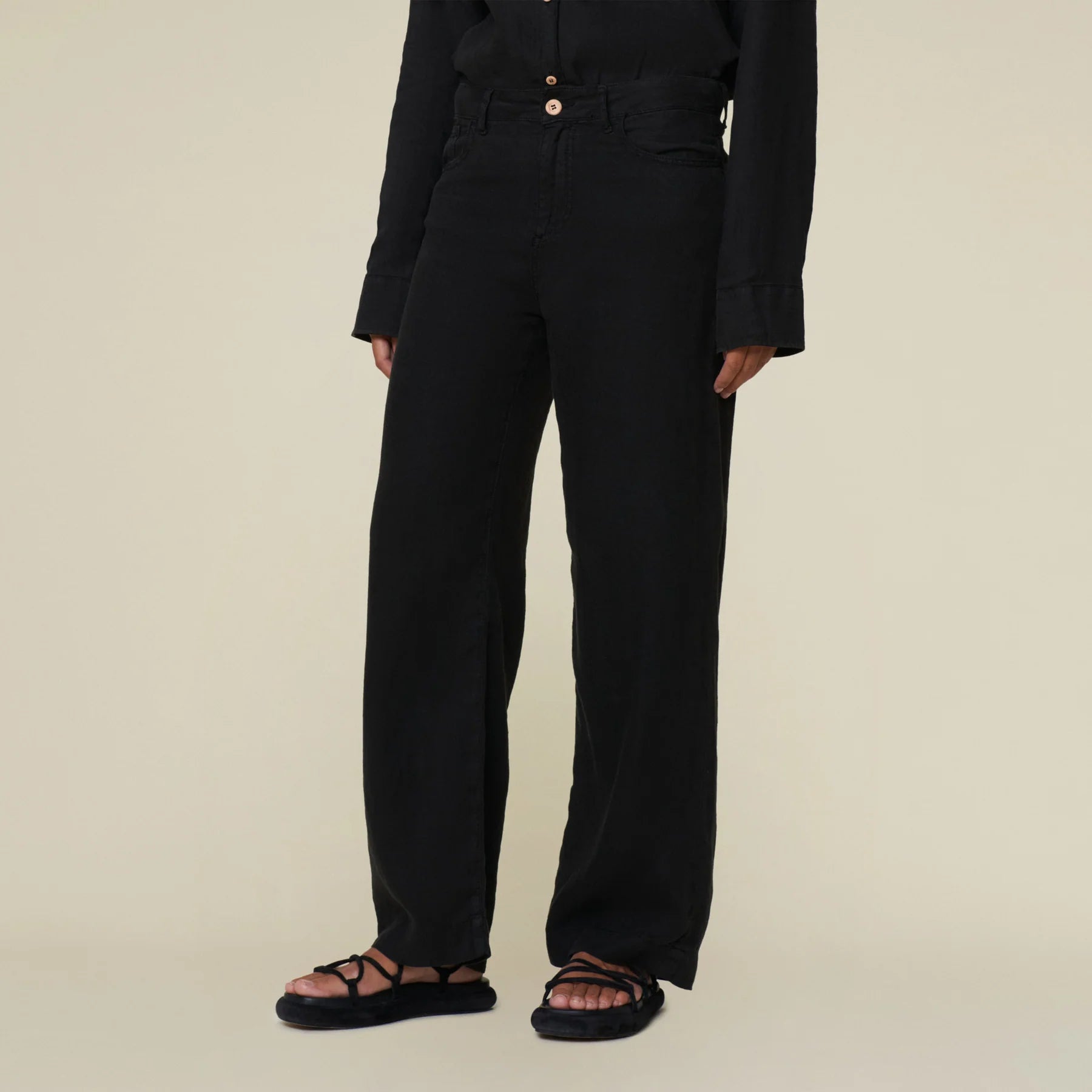 Culotte Black Linen - Black