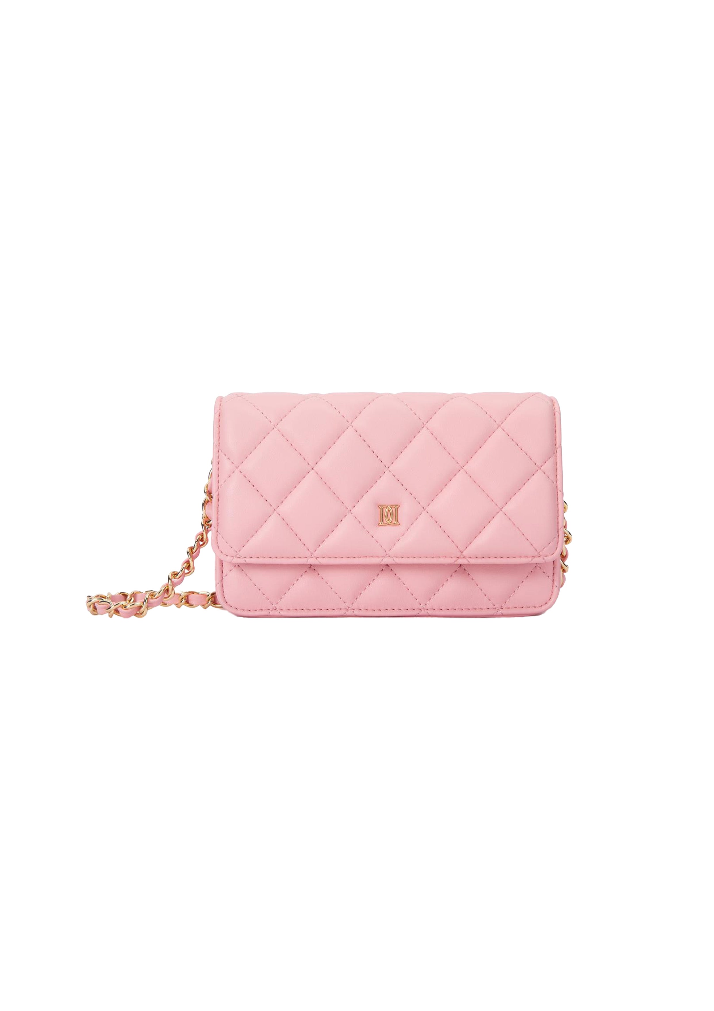 Leather Quilted Mini Bag Pale Rose - Pink