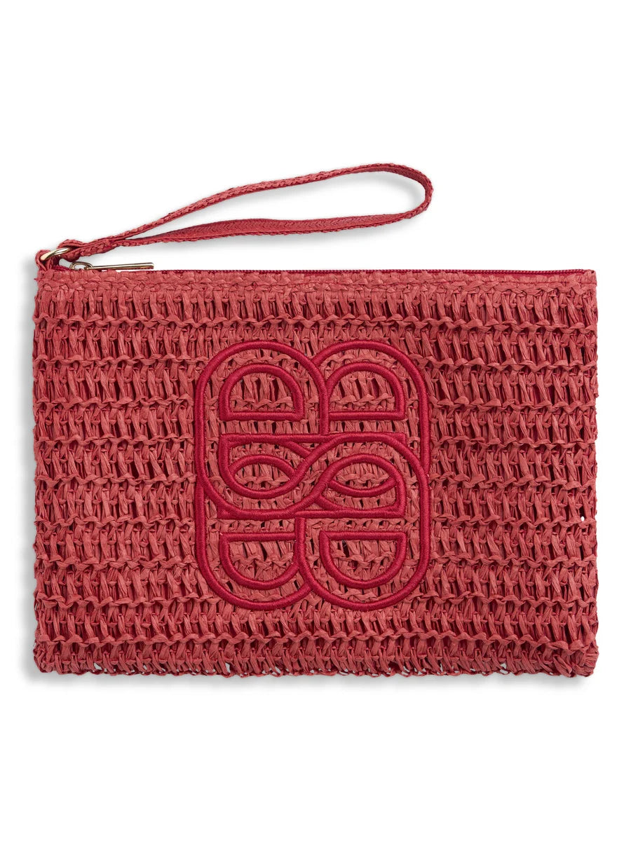 Mim straw clutch red - Red
