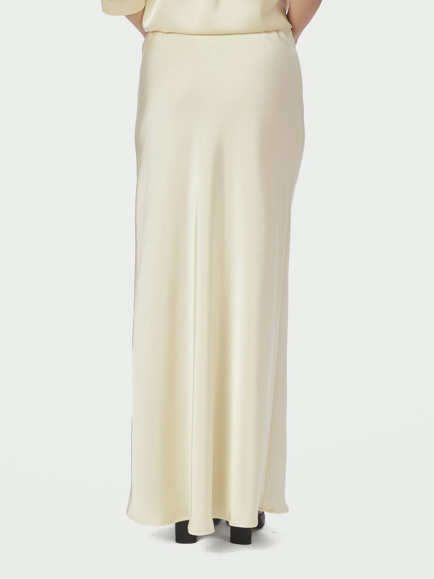 Vicky Heavy Sateen Skirt Light Yellow - Cream