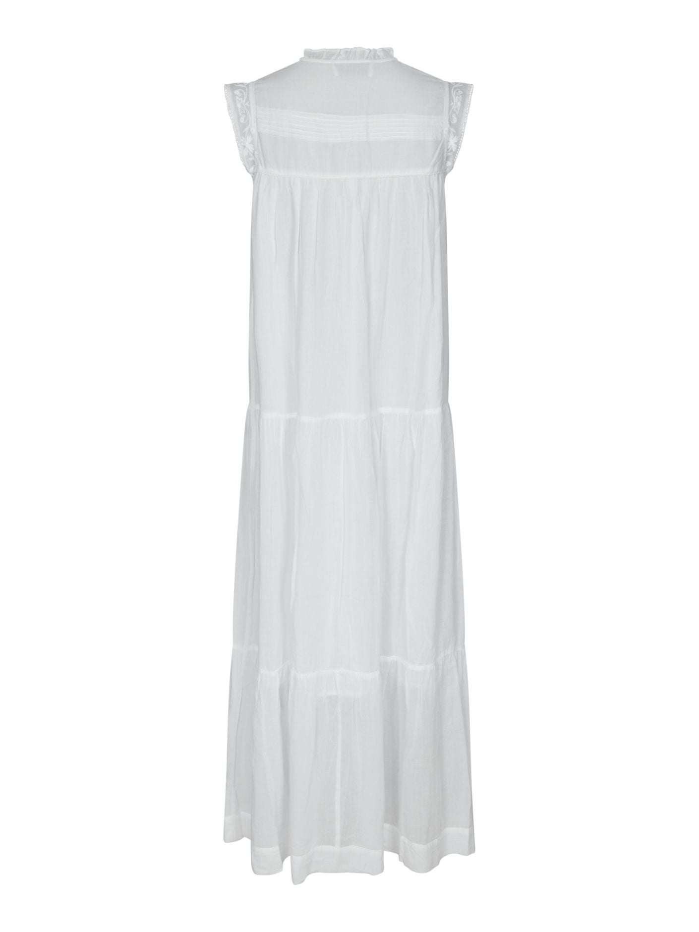 Veana S Voile Maxi Dress White - White