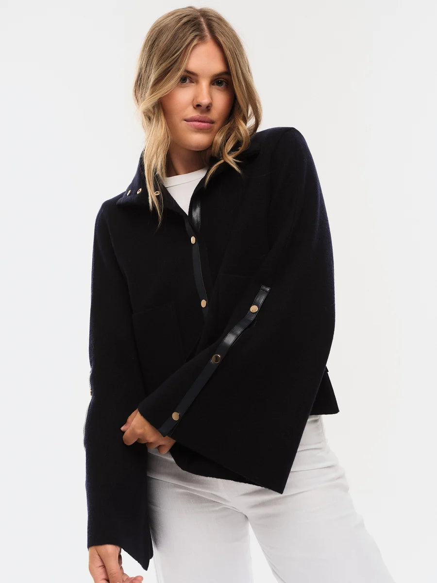 Enola Merino Jacket Navy - Navy
