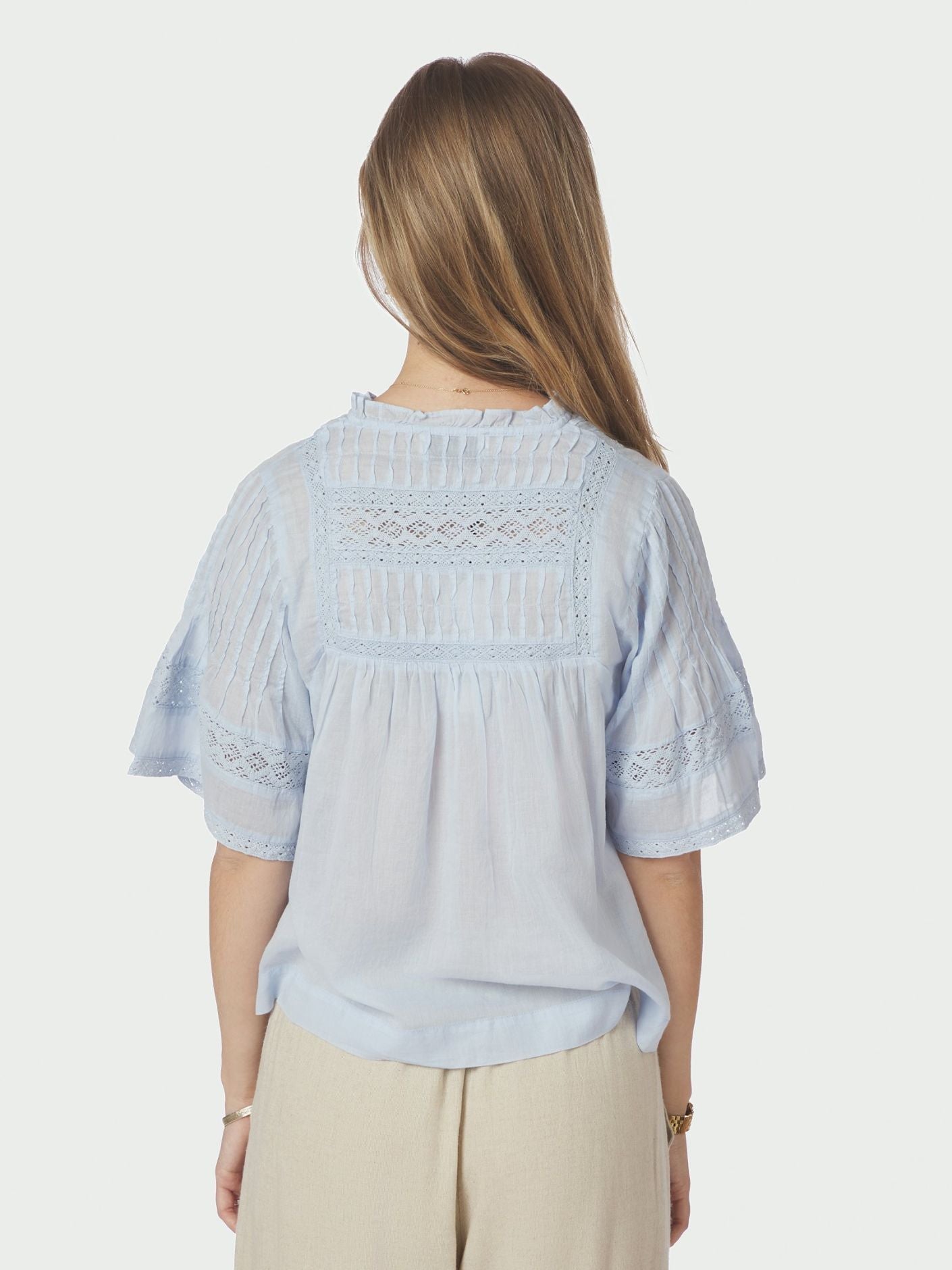 Siama S Voile Blouse Light Blue - Sky Blue