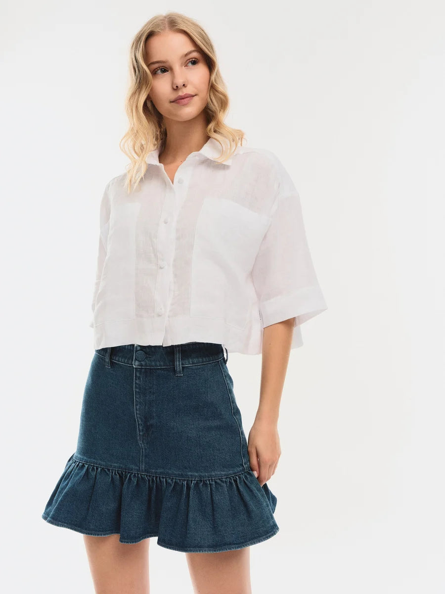 Kajsa Denim Skirt Denim Medium Wash - Denim