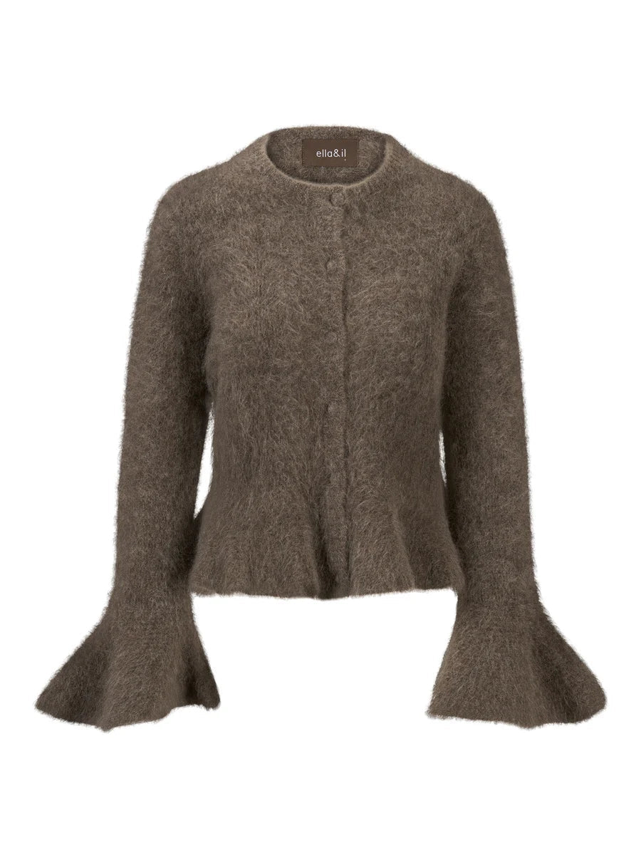 Maren Chunky Cardigan Brown - Chocolate