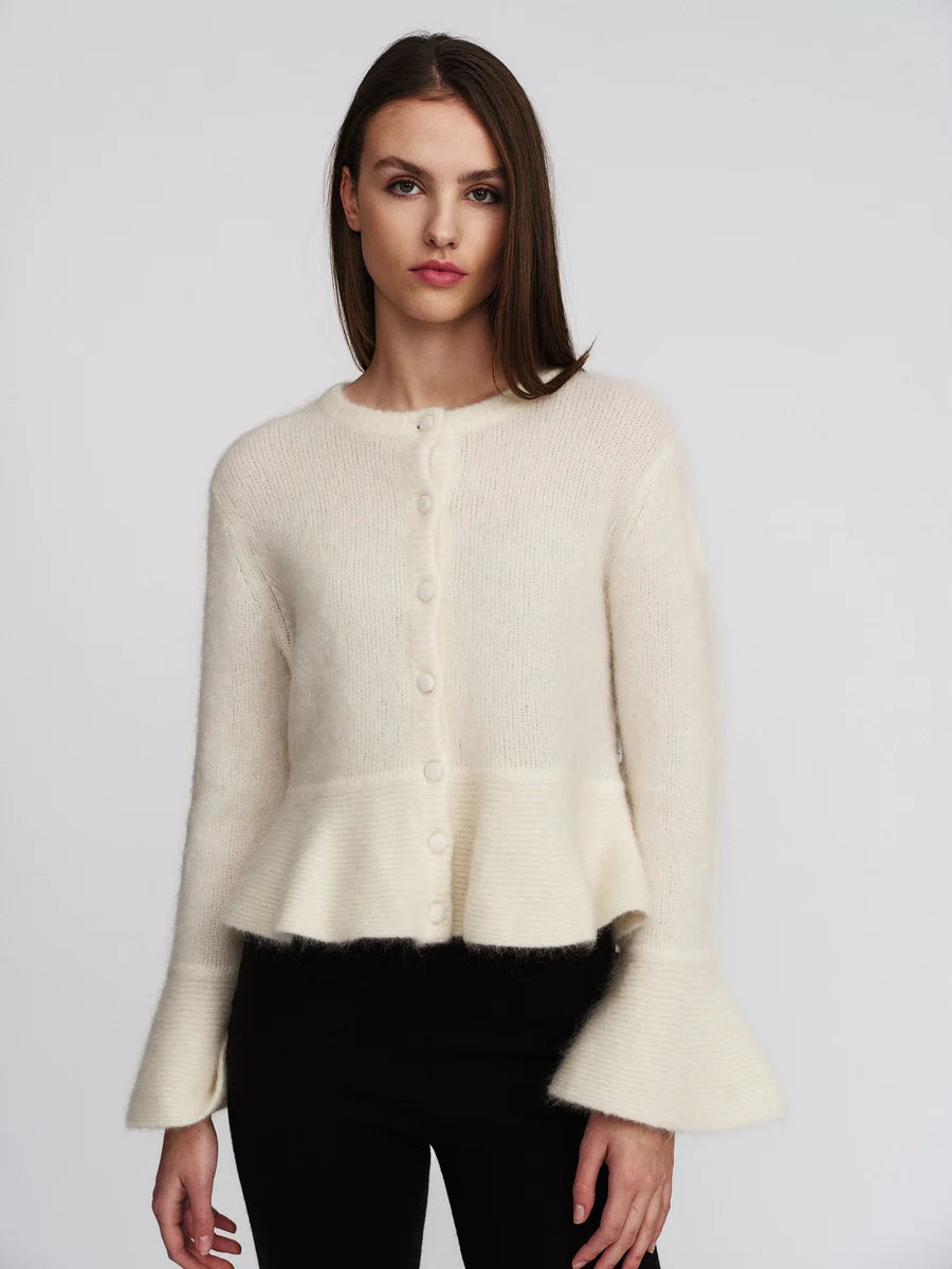 Maren Chunky Cardigan Bright White - White