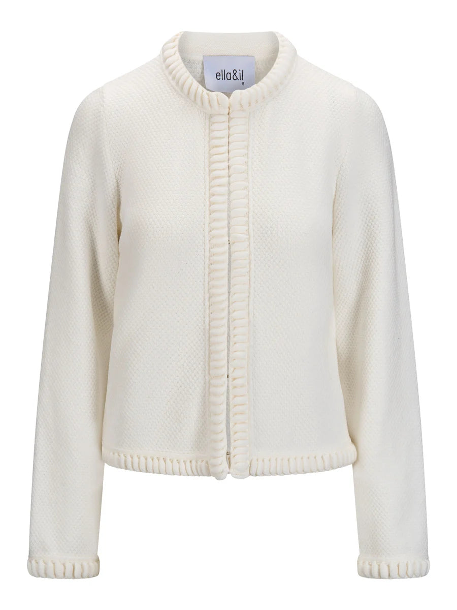 Claire Cotton Cardigan White - White