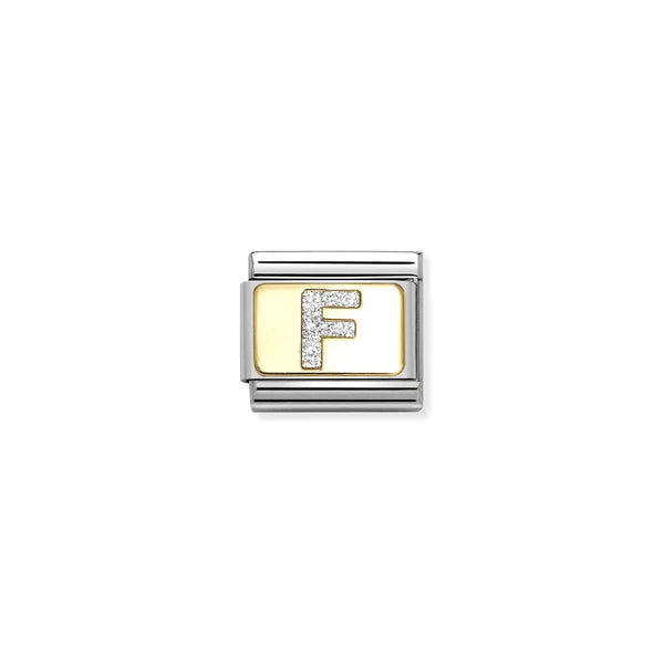 Glitter Letter F - Gold